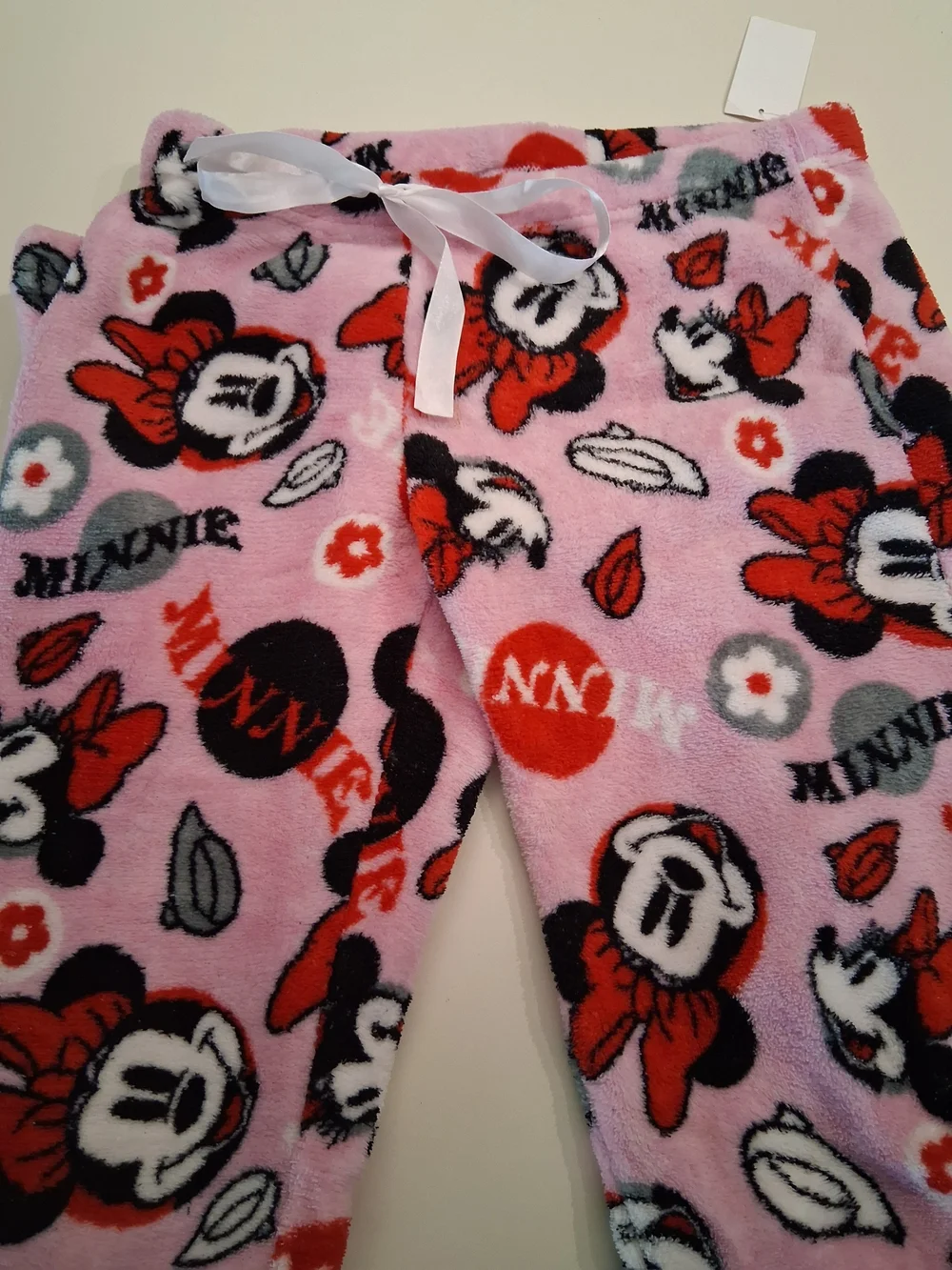 Disney Minnie Mouse Pink Fleece Pajama Bottoms - Picture 3 of 3